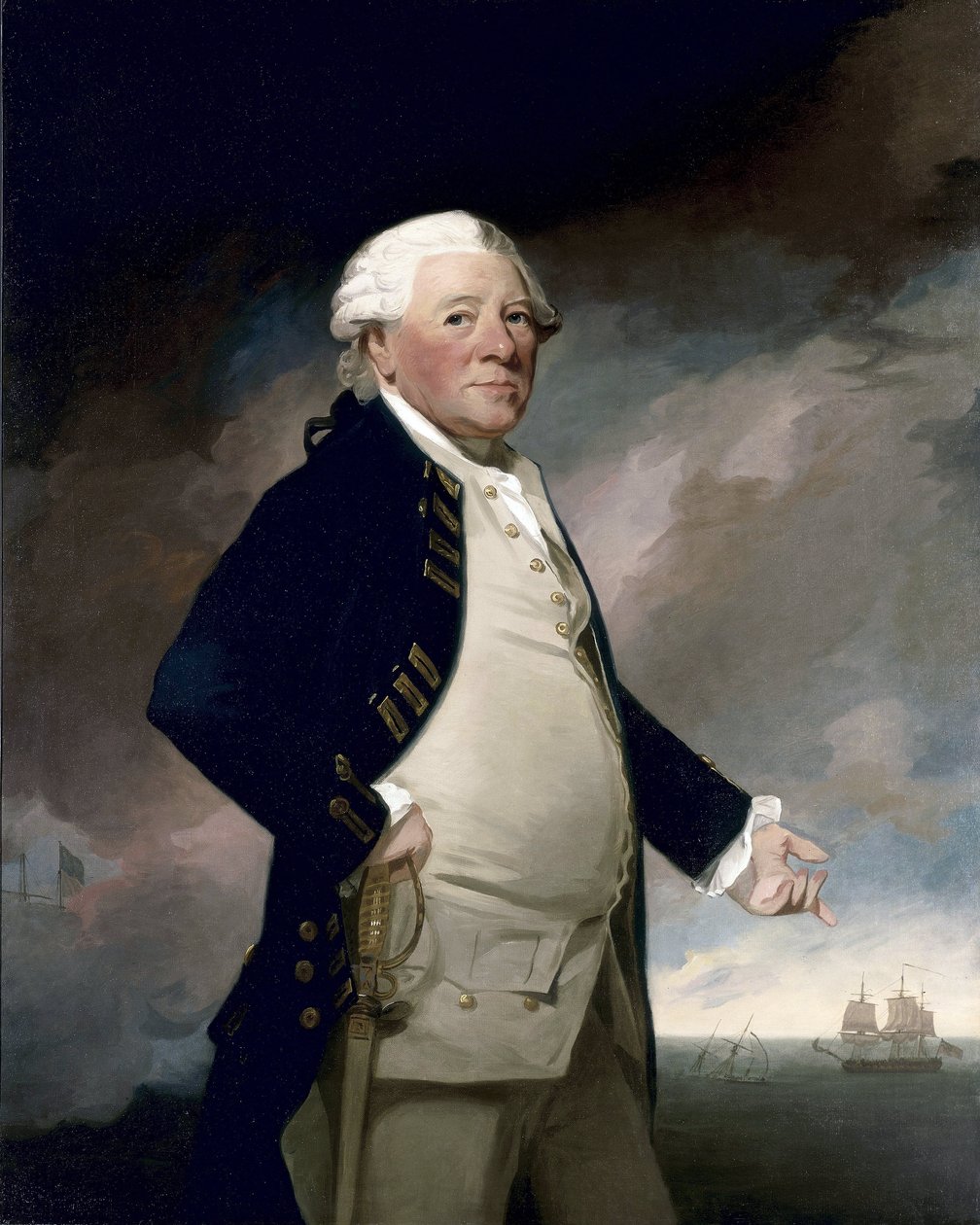 Sir Hyde Parker ellentengernagy portréja alkotó: George Romney