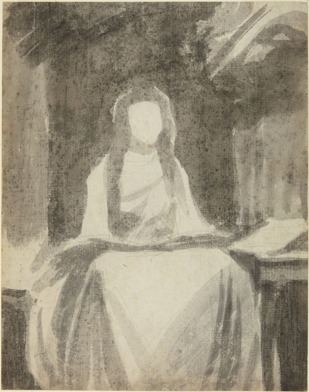 Lady Hamilton portrévázlata Szent Cecília szerepében alkotó: George Romney