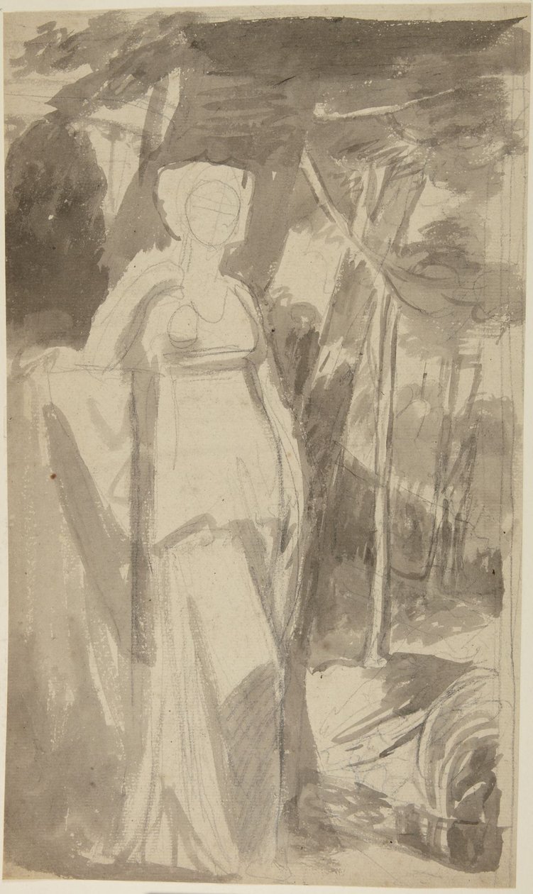 Francis Woodley kisasszony portrévázlata alkotó: George Romney