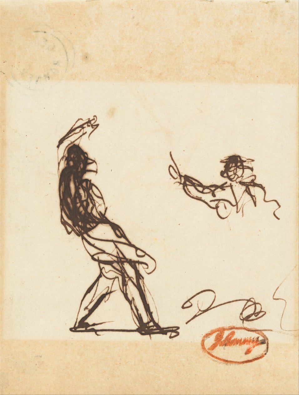 Esetleg "Odin leszállása" vagy "Bolingbroke és a jelenés". alkotó: George Romney
