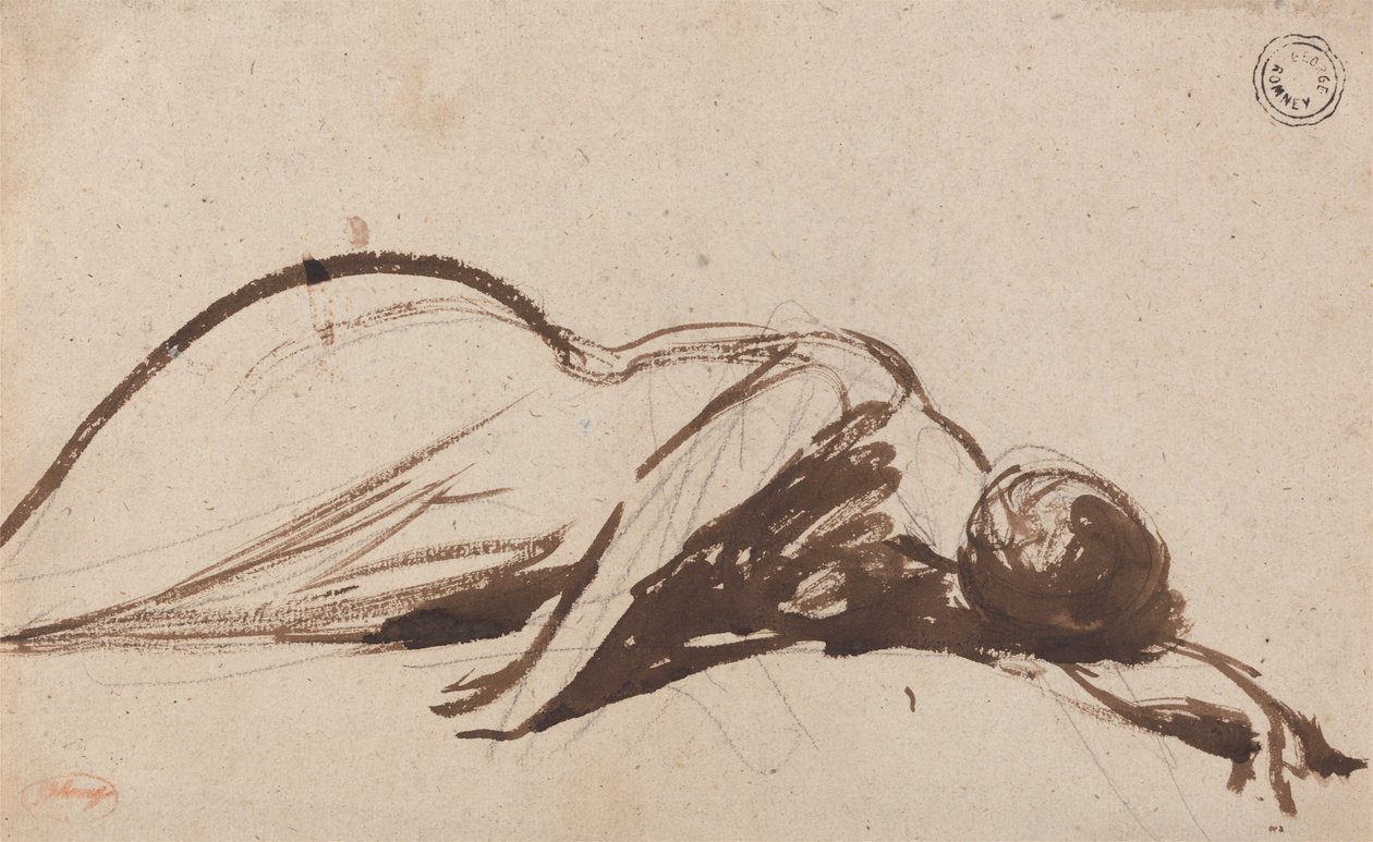 A földre borult nő alkotó: George Romney