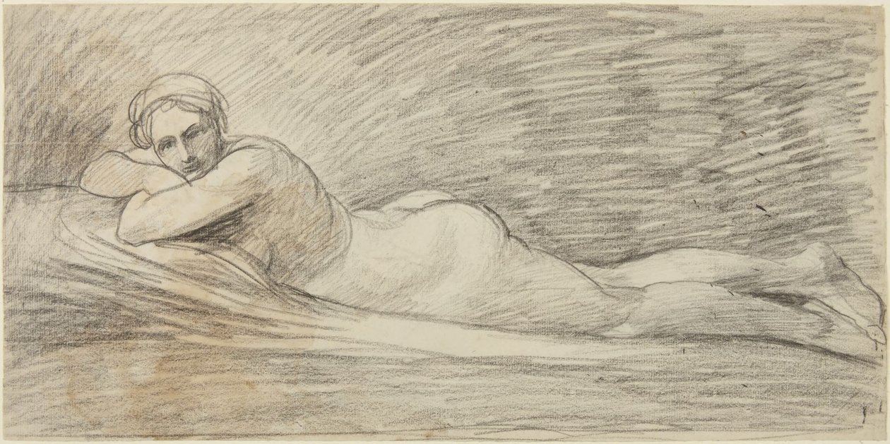 Fekvő női akt alkotó: George Romney