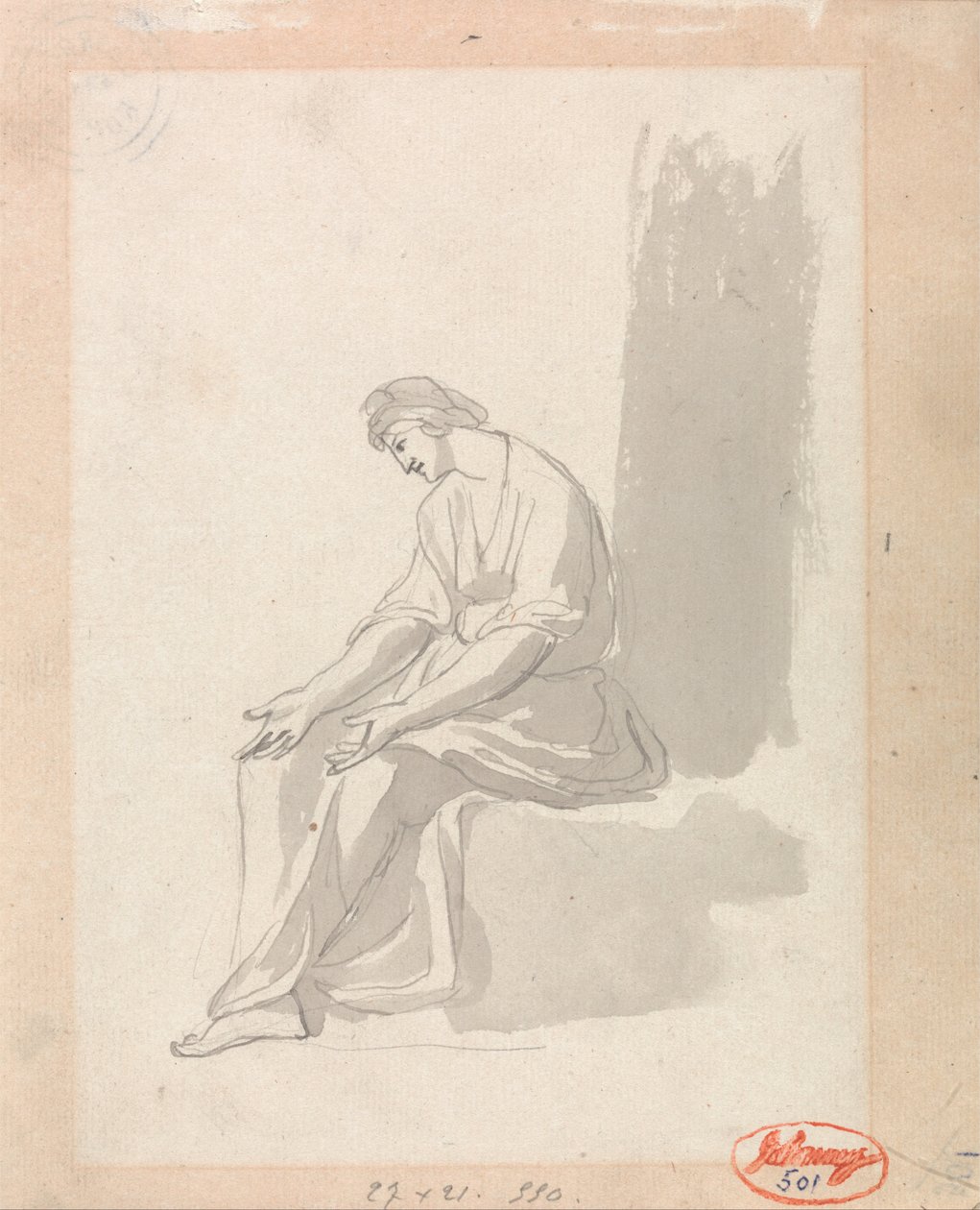 Ülő nő alkotó: George Romney