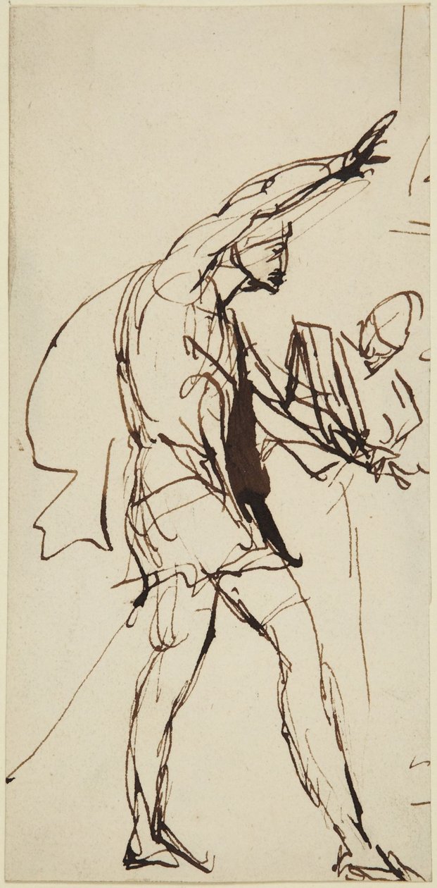 Vázlat Macbeth alakjához a „Macbeth” című darab bankettjelenetéből alkotó: George Romney