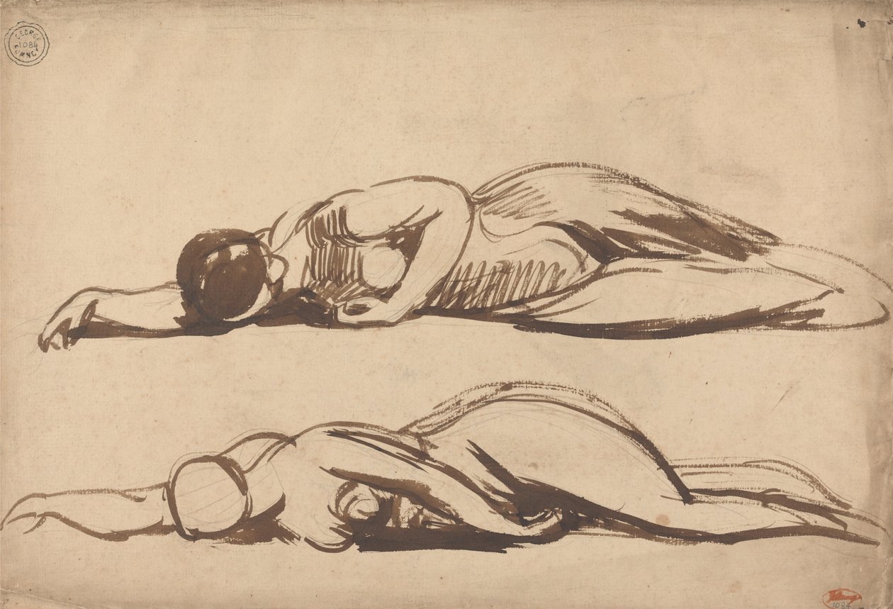 Egy leborult nő vázlatai alkotó: George Romney