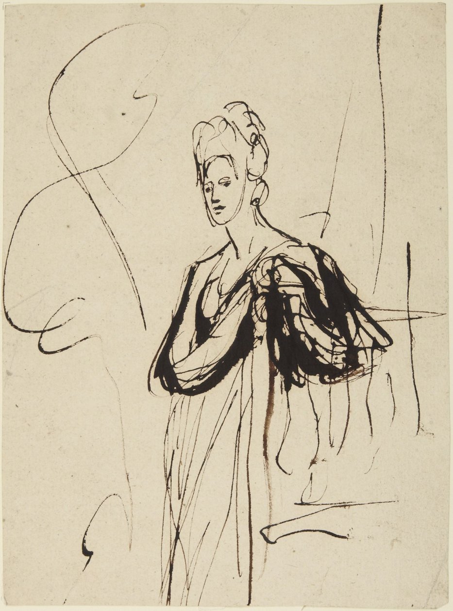 Álló női alak, félalakos alkotó: George Romney