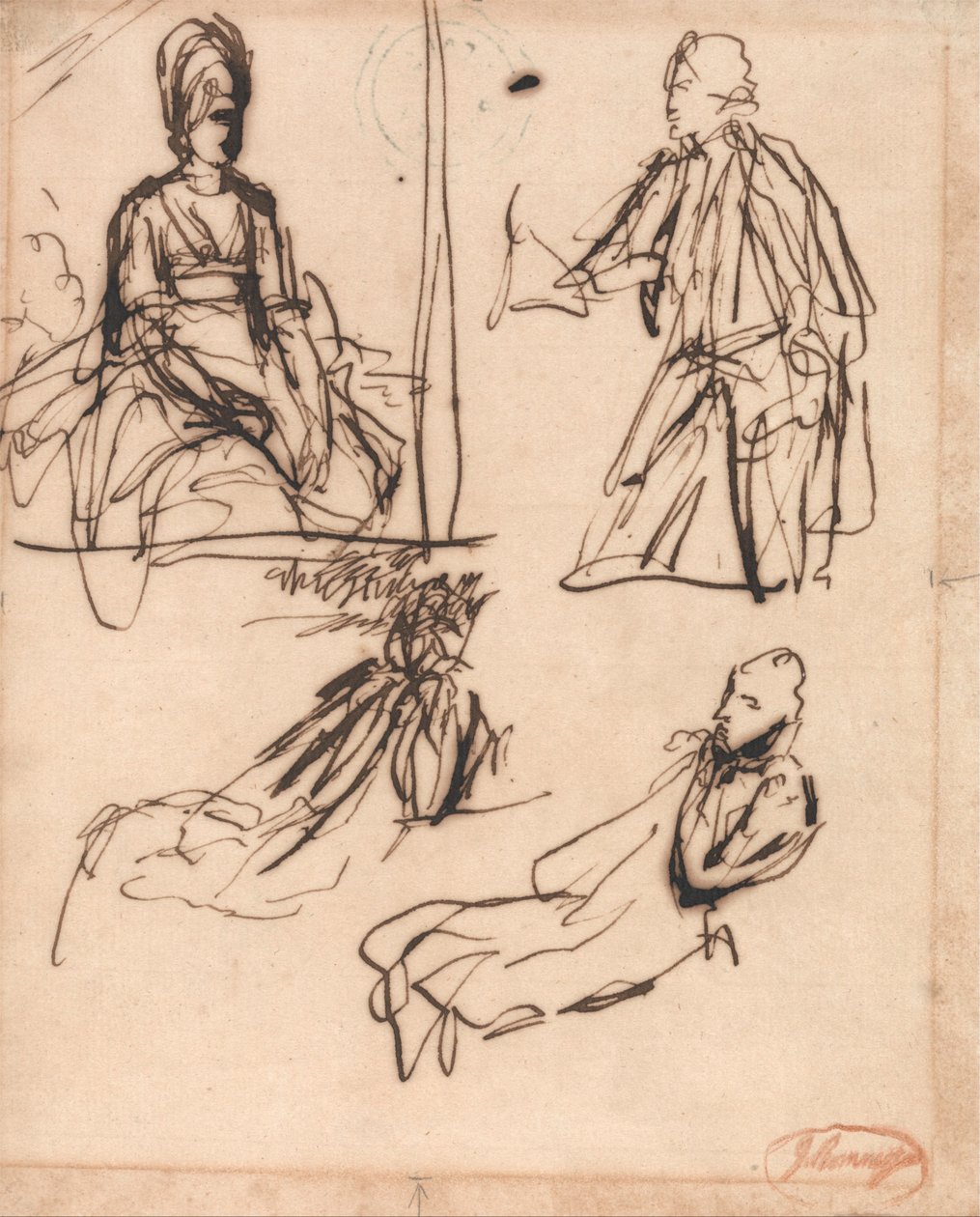 Tanulmányok egy férfi és egy nő portréjához alkotó: George Romney