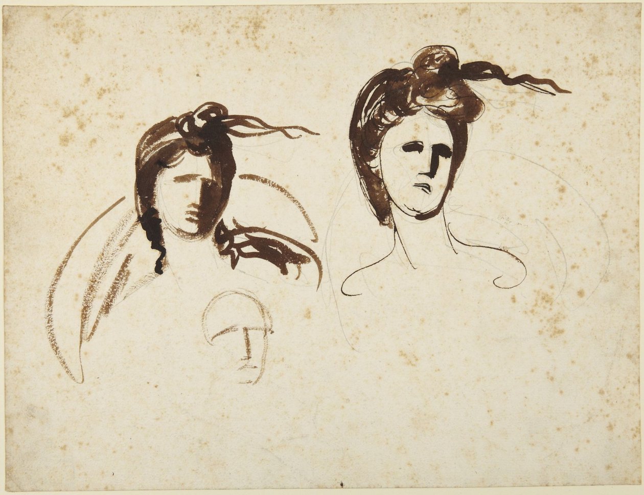 Egy nő fejéről készült tanulmányok alkotó: George Romney
