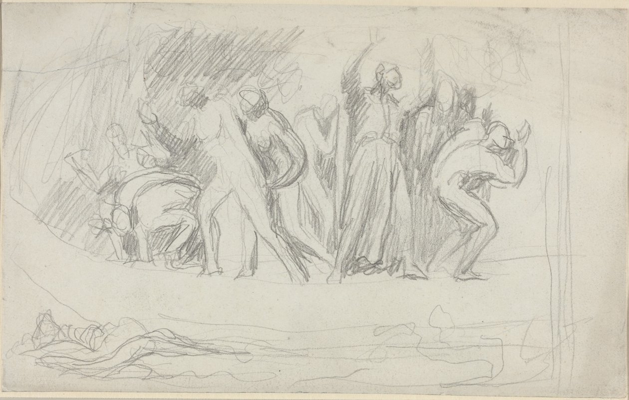 „Az özönvíz” című festmény vázlata alkotó: George Romney