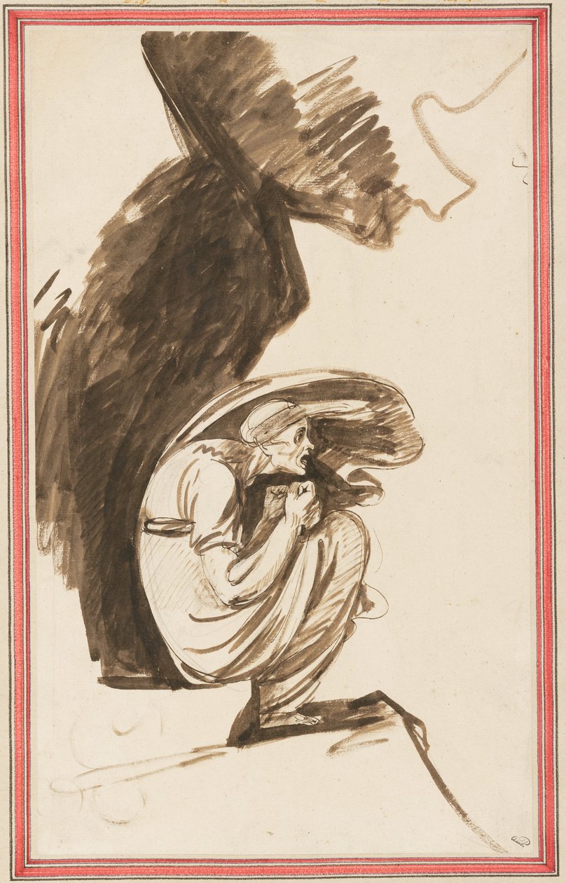 Vázlat a „Lappföldi boszorkány” című filmhez alkotó: George Romney