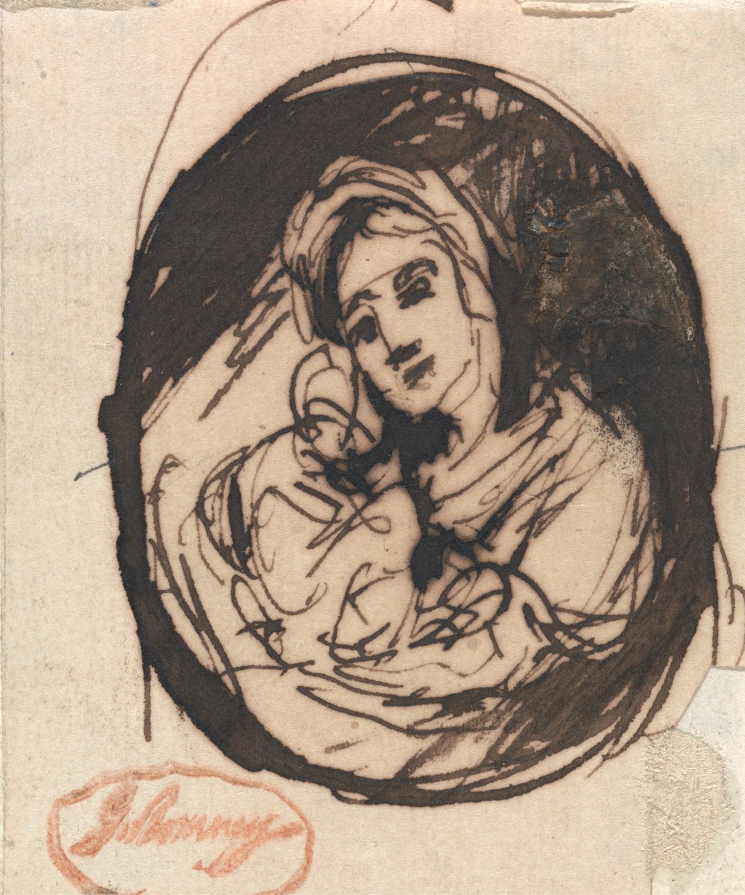 Tanulmány egy anyáról és gyermekéről alkotó: George Romney