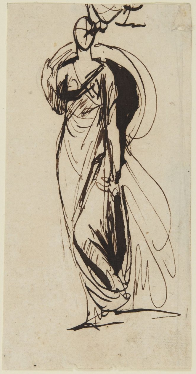 Vázlat Bulkeley vikomtessz portréjához alkotó: George Romney