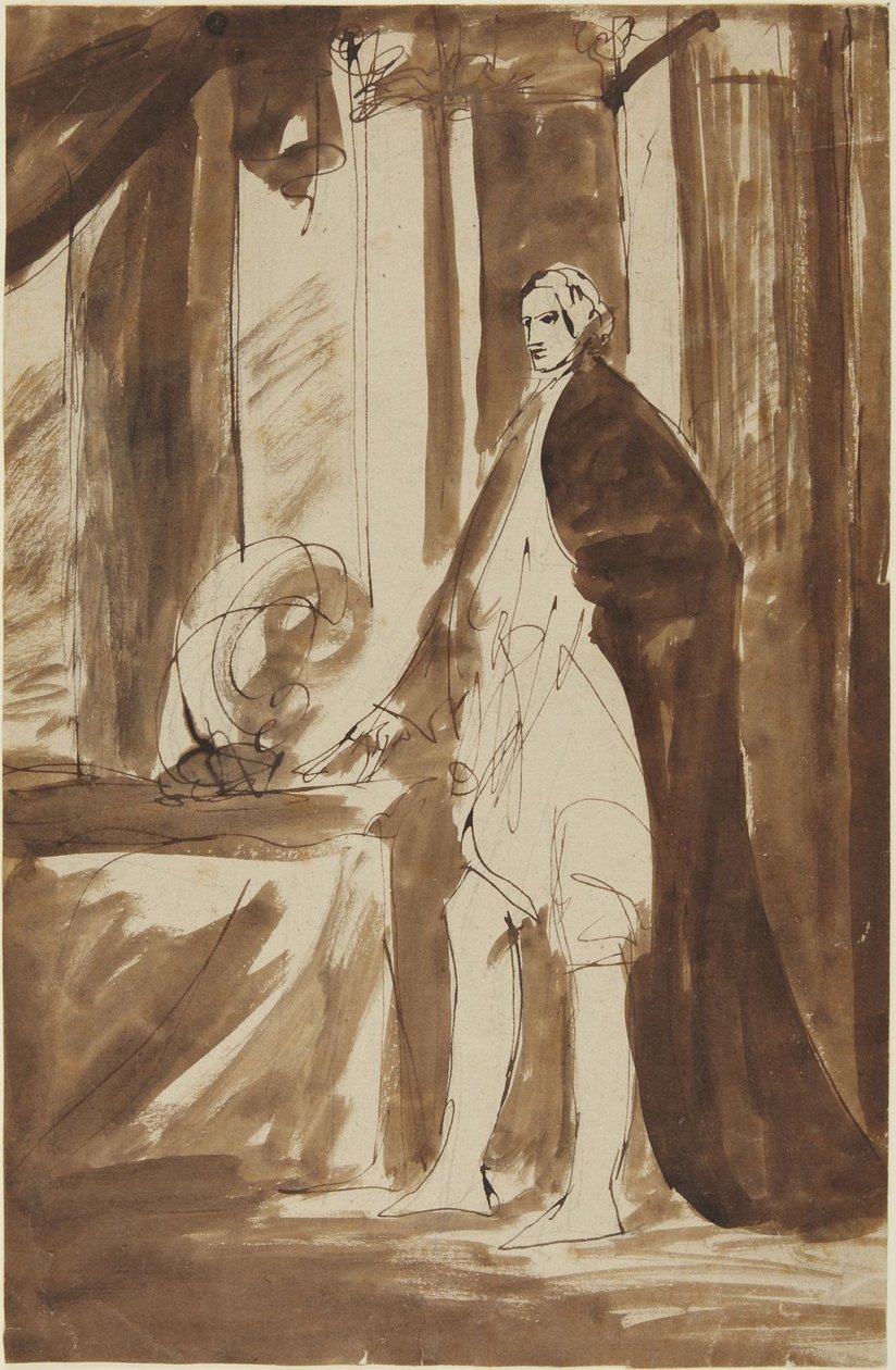 Vázlat egy férfi portréjához alkotó: George Romney
