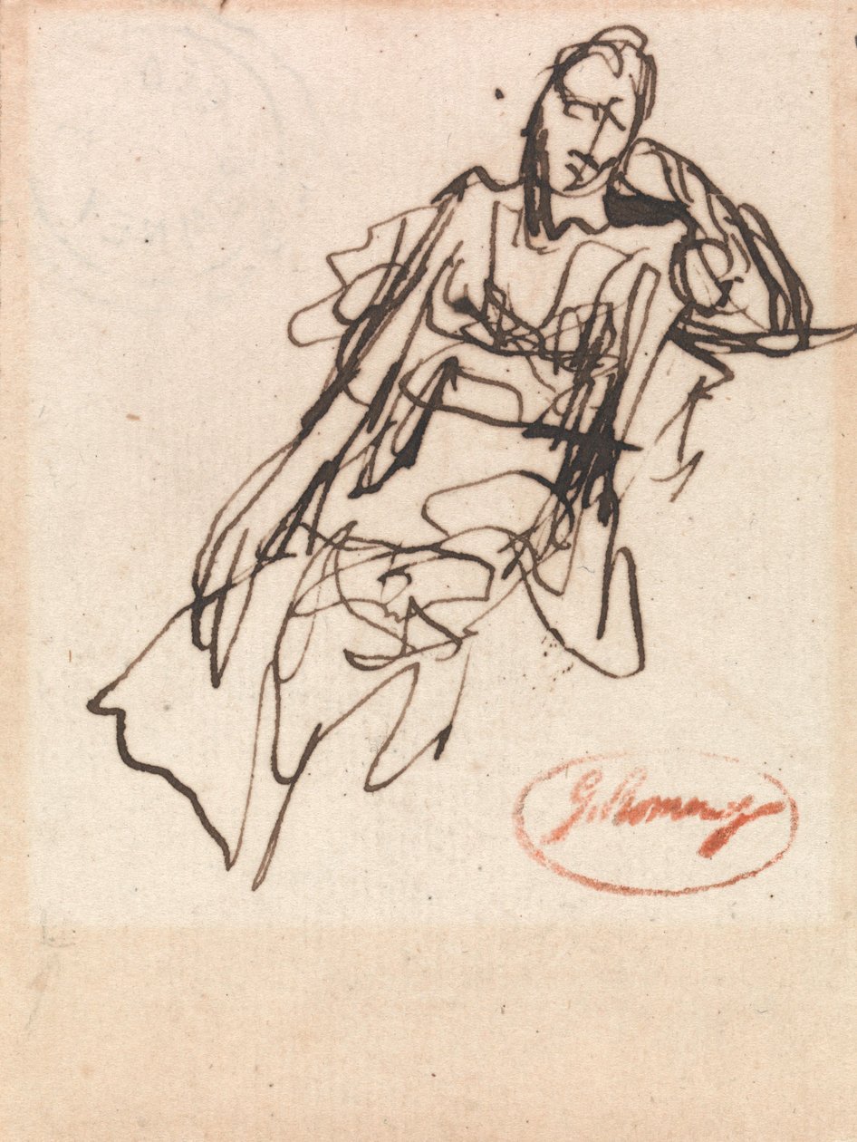 Egy ülő nő tanulmánya alkotó: George Romney