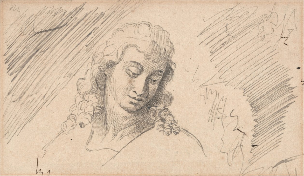 Tanulmány egy fiatalember fejéről alkotó: George Romney