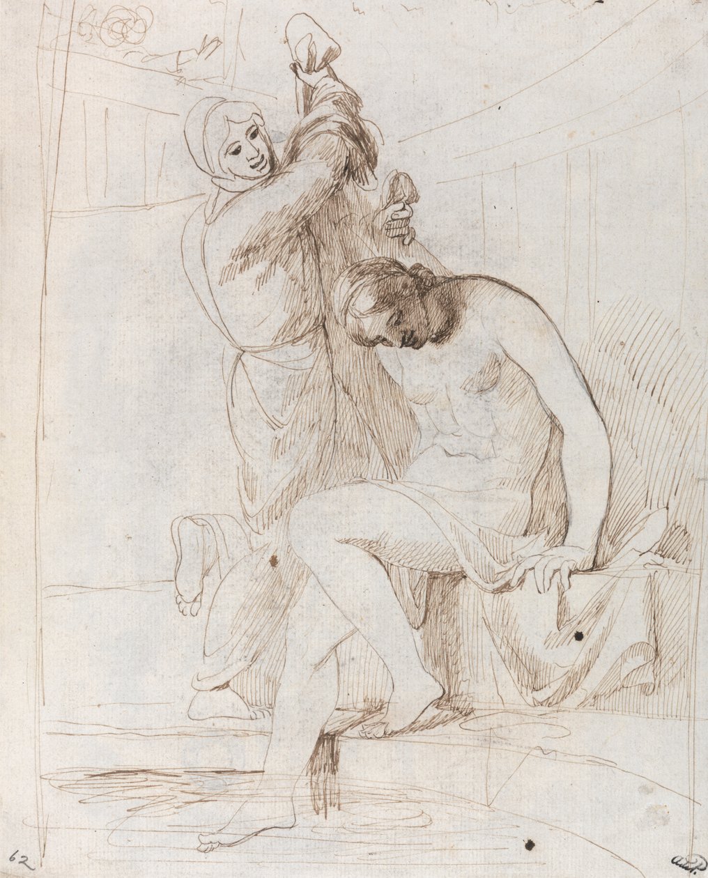 Batsaba fürdője alkotó: George Romney