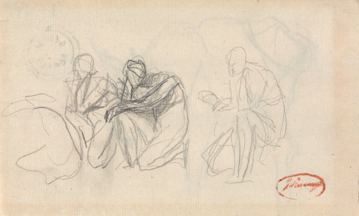 Három térdelő alak alkotó: George Romney