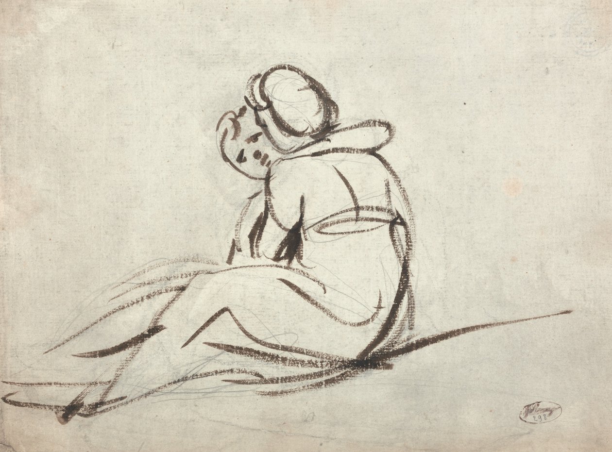 Két gyermek ölelkezik alkotó: George Romney