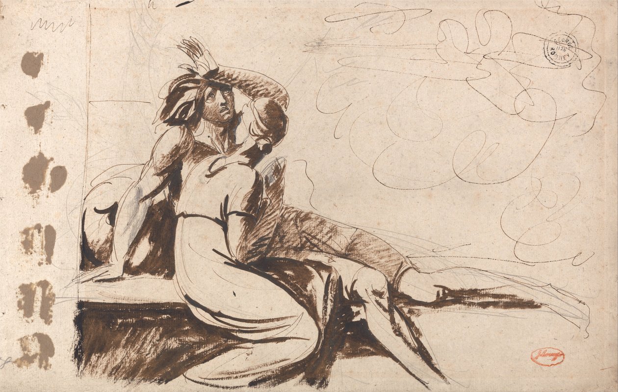 Két szerelmes (Egy álomból ébredő férfi) alkotó: George Romney