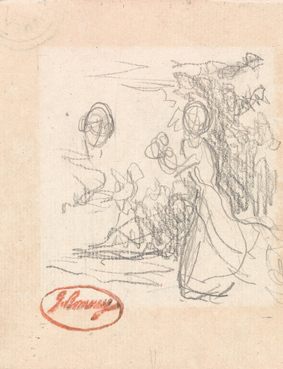 Fiatal hölgy, valószínűleg menekülés közben alkotó: George Romney