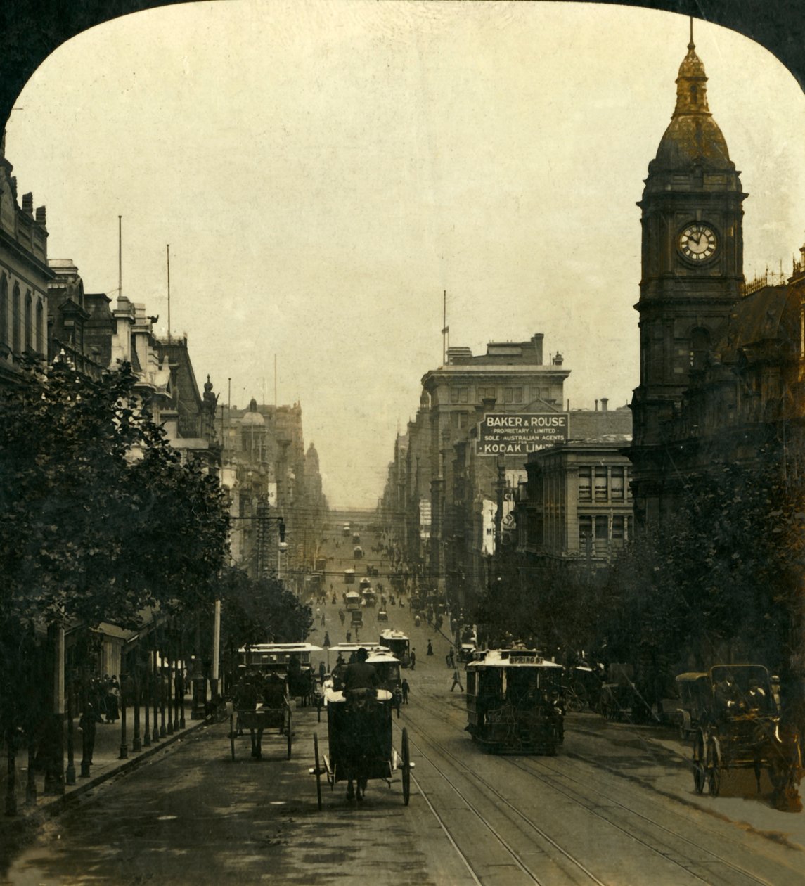 Napos dél városai, Melbourne, Victoria, Ausztrália, 1909. alkotó: George Rose