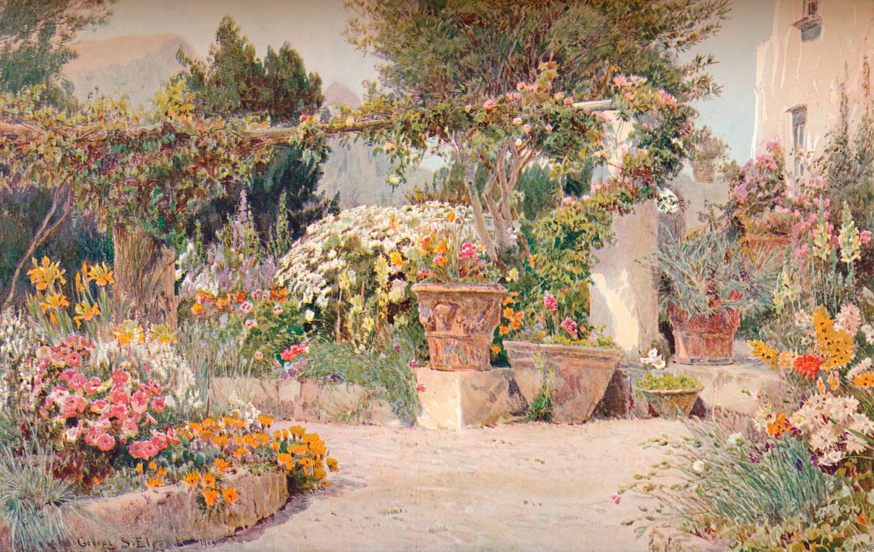 Egy olasz kert, 1903 alkotó: George Samuel Elgood