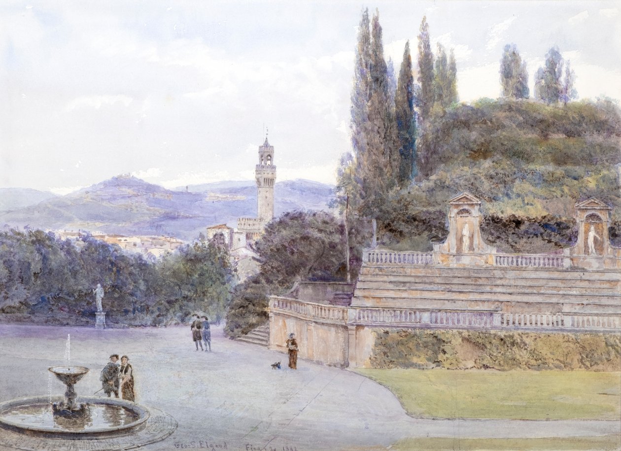 A Boboli kertek, Pitti-palota, Firenze alkotó: George Samuel Elgood