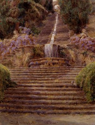 A Cascade, Villa Cicogna alkotó: George Samuel Elgood