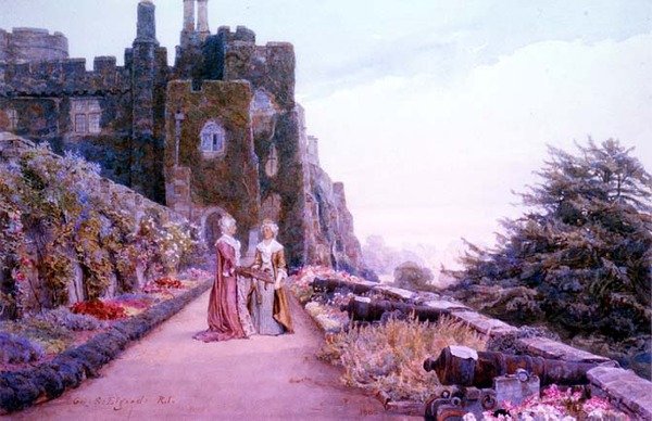 The Terrace at Berkeley Castle, Gloucestershire alkotó: George Samuel Elgood