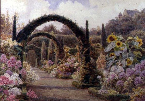 The Yew Arches, Murthly Castle, Perthshire alkotó: George Samuel Elgood