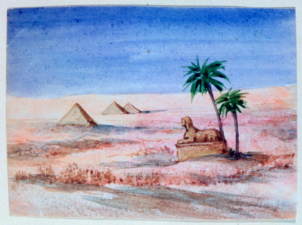 Szfinx és piramisok, I. Giza, 1820-1876 alkotó: George Sand
