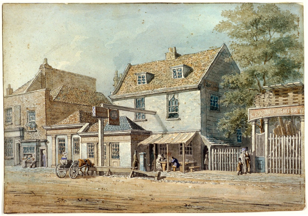 Castle Tavern, Old Kent Road, London, 1830 alkotó: George Scharf
