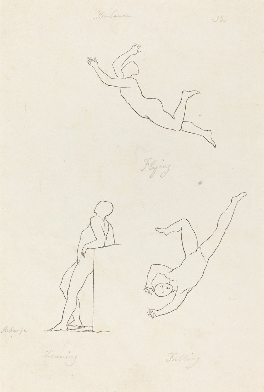 Hajlás, repülés és esés alkotó: George Scharf after John Flaxman