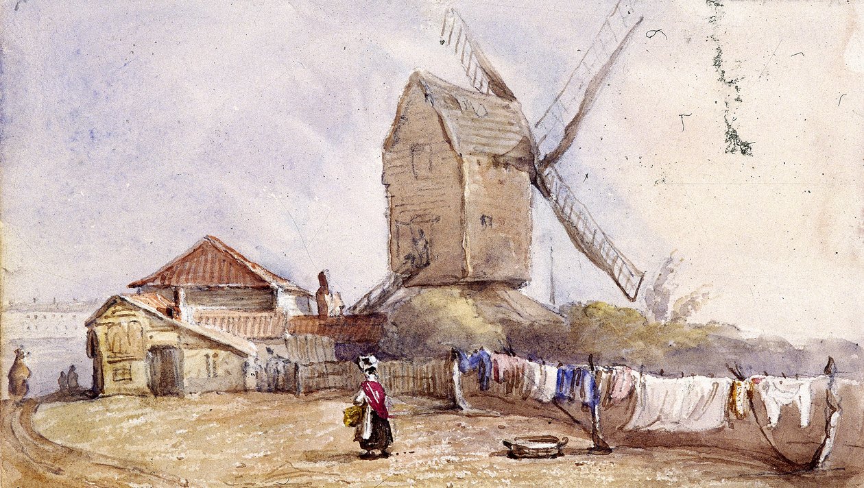 Szélmalom Blackheathben, Greenwichben, Londonban, 1833 alkotó: George Shepheard
