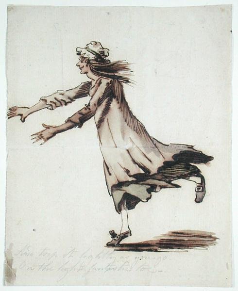 „And Trip it Lightly As You Go” (toll és tinta, és papíron mosás) alkotó: George Shepheard
