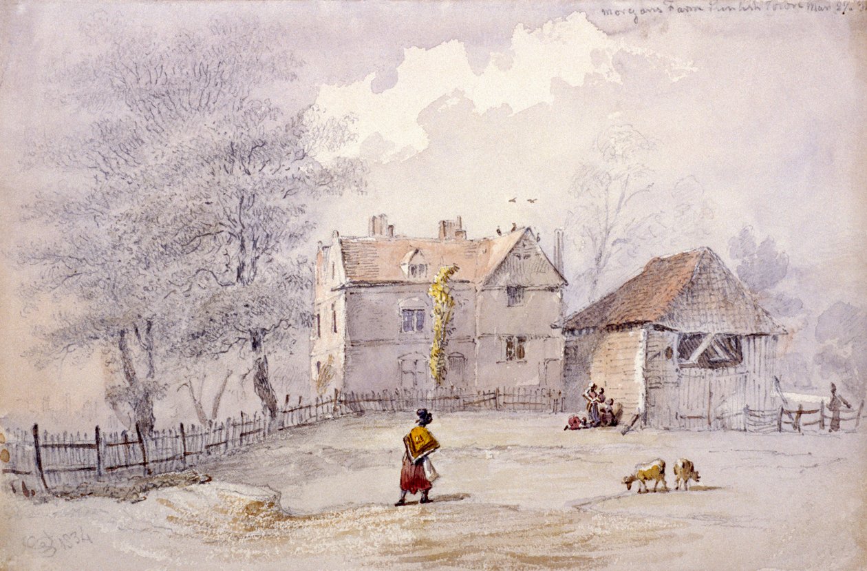 Morgan farm, Kentish Town, London, 1834 alkotó: George Shepheard