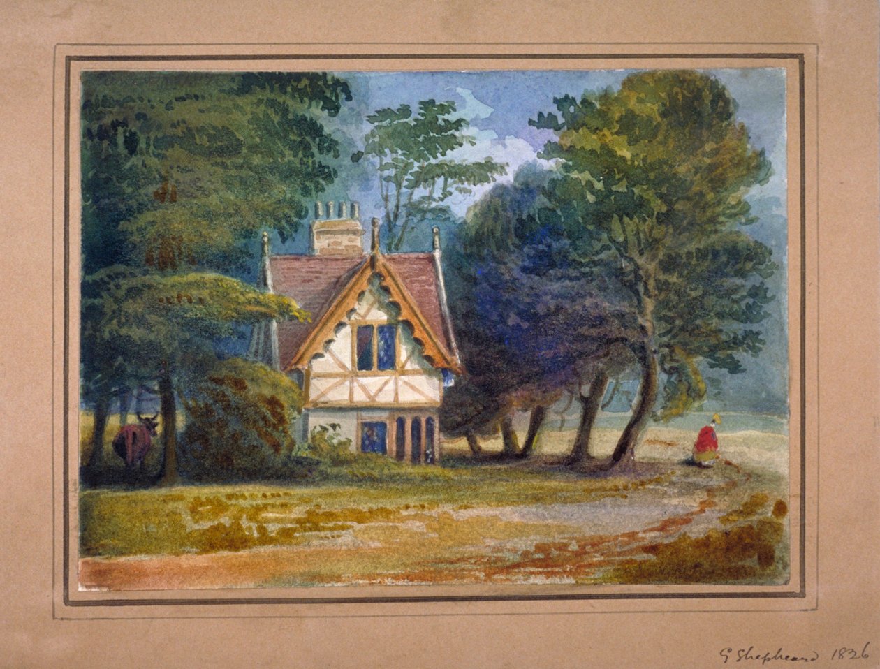 Kilátás a páholyra a Hyde Parkban, Londonban, 1826. alkotó: George Shepheard