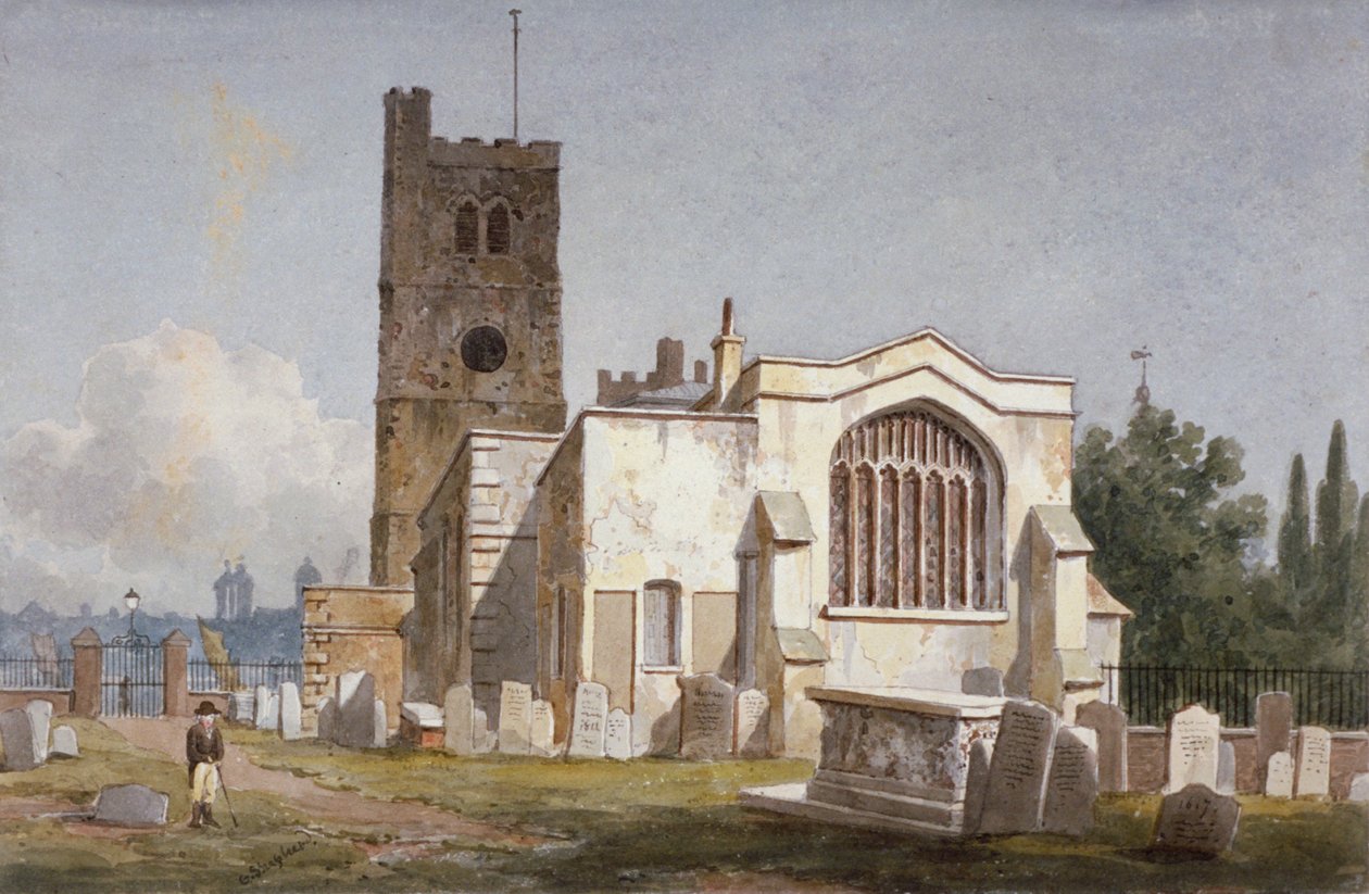 Szent Mária templom Lambethben, London, 1810 alkotó: George Shepherd