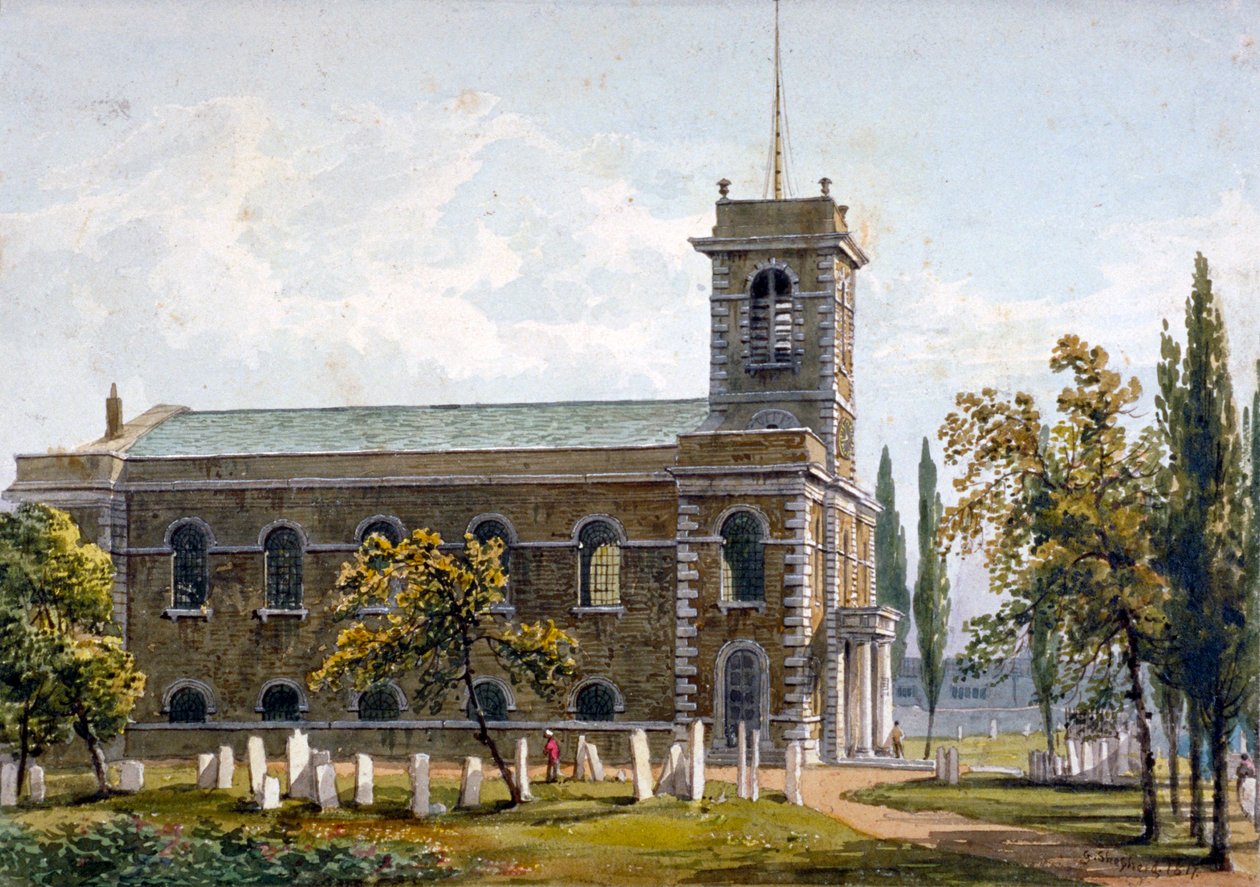 Szent Máté templom, Bethnal Green, London, 1817 alkotó: George Shepherd