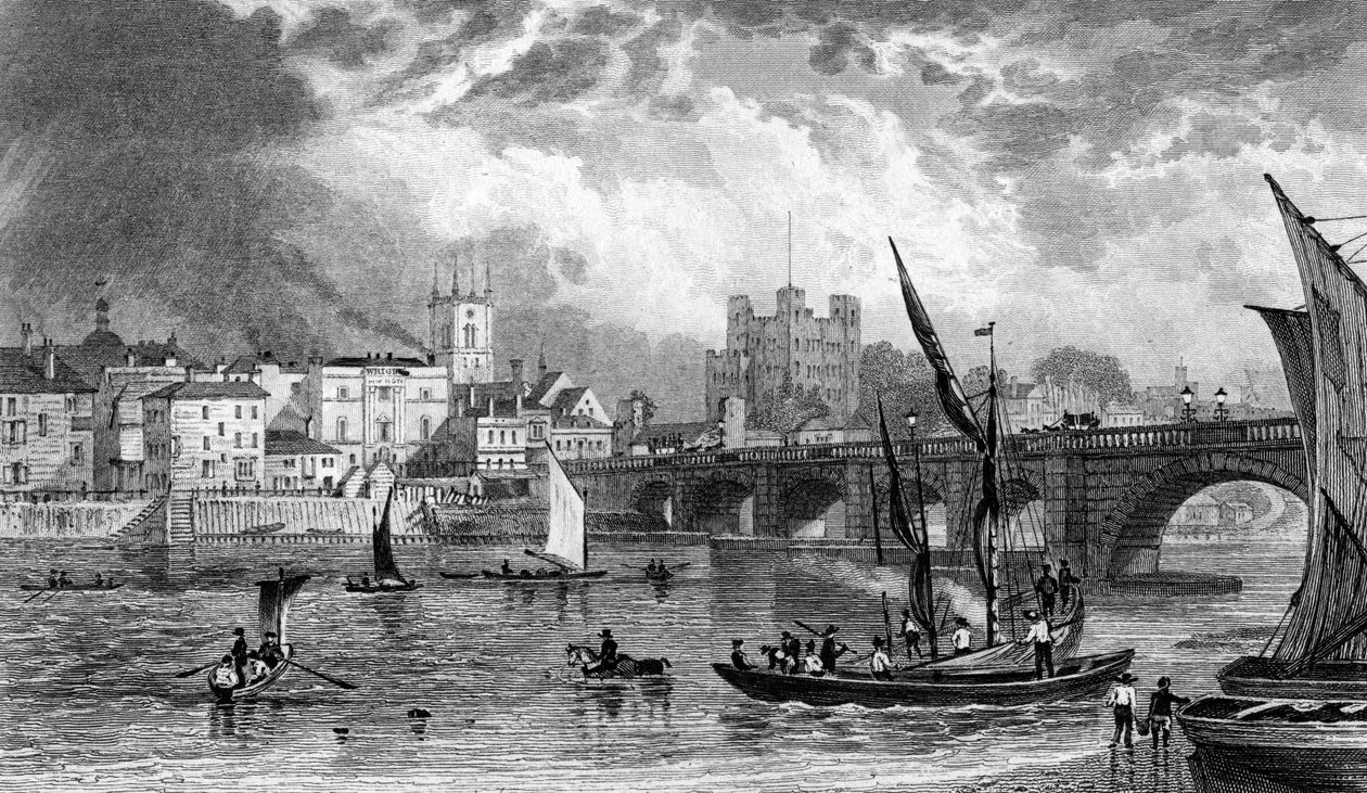 Rochester híd, H. Adlard metszete, 1830 körül alkotó: George Shepherd