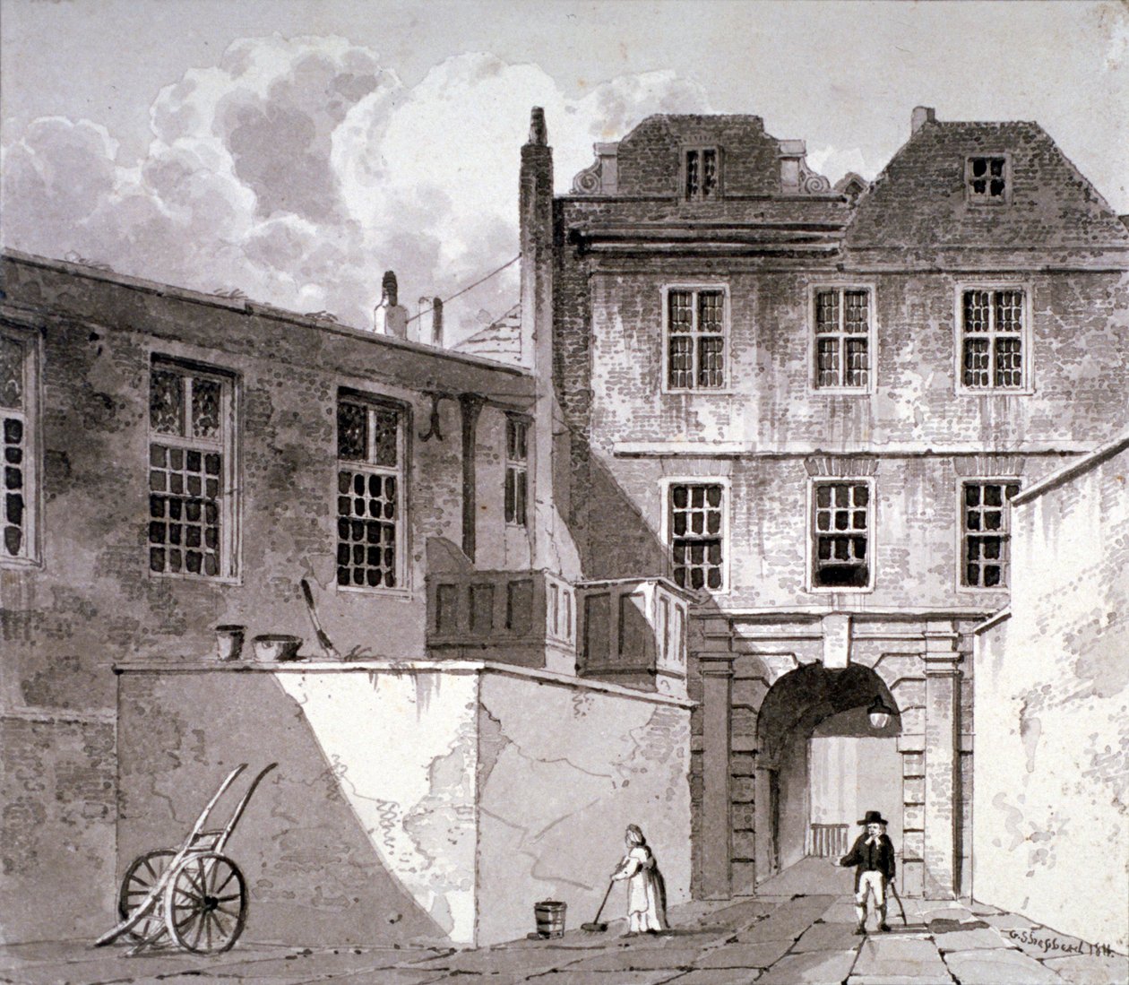 Shaftesbury House, Aldersgate Street, London, 1811 alkotó: George Shepherd