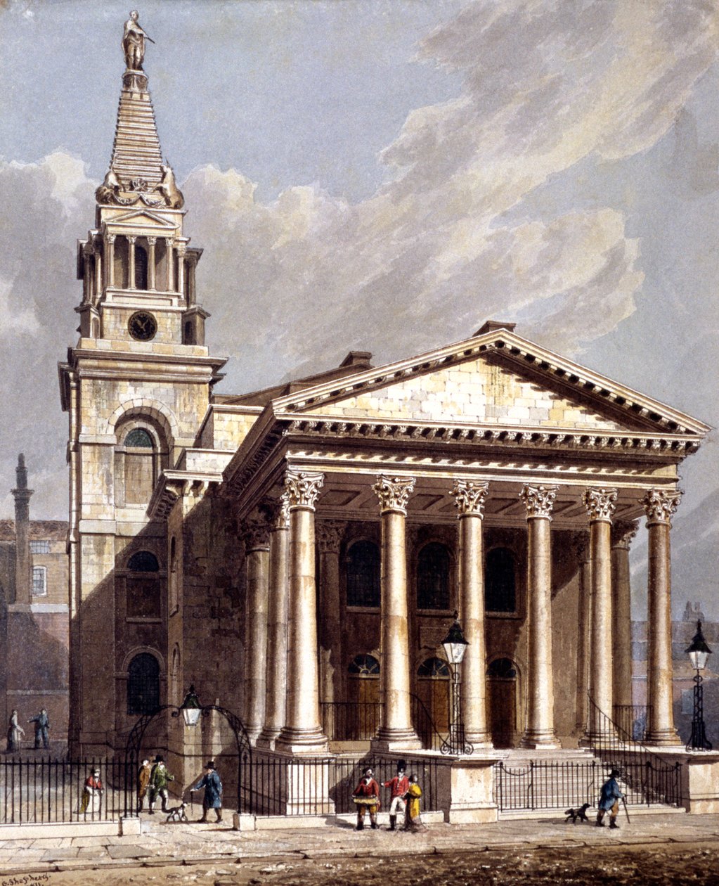 St George, Bloomsbury, Holborn, London, 1811 alkotó: George Shepherd