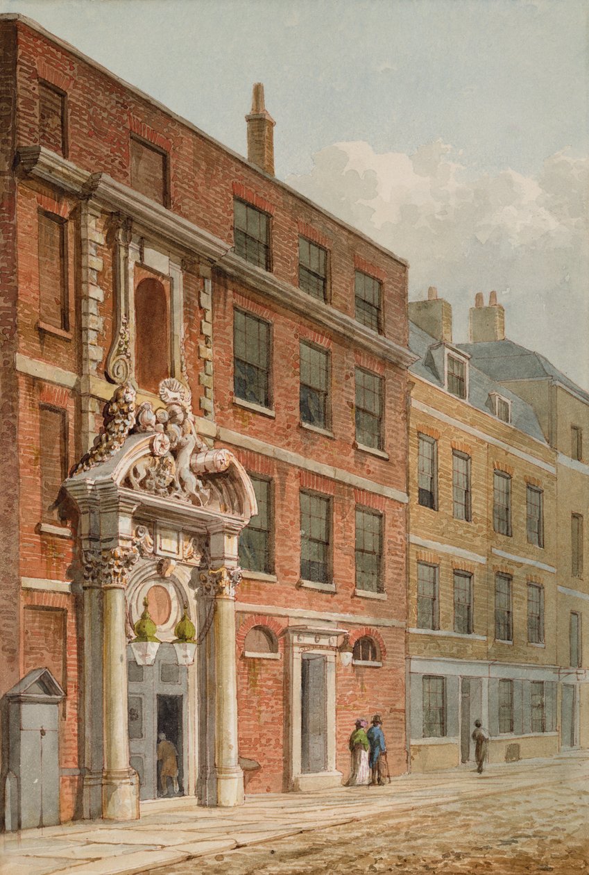 The Merchant Taylors Hall, London, 1810 körül (wc) alkotó: George Shepherd