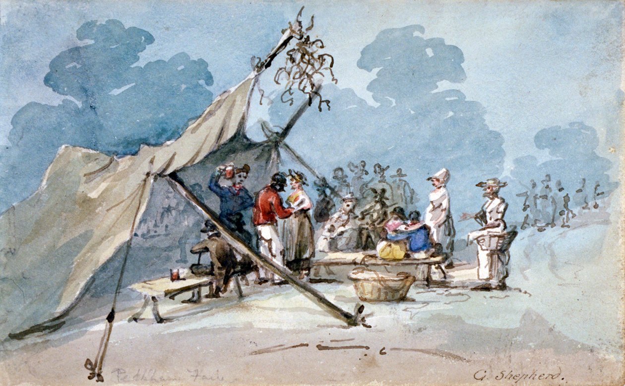 A Peckham Fair látogatóinak képe, London, c1820 alkotó: George Shepherd