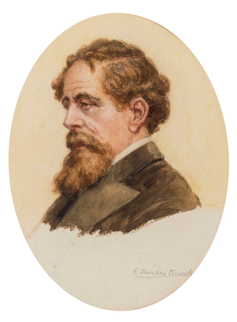 Charles Dickens portréja. alkotó: George Sheridan Knowles