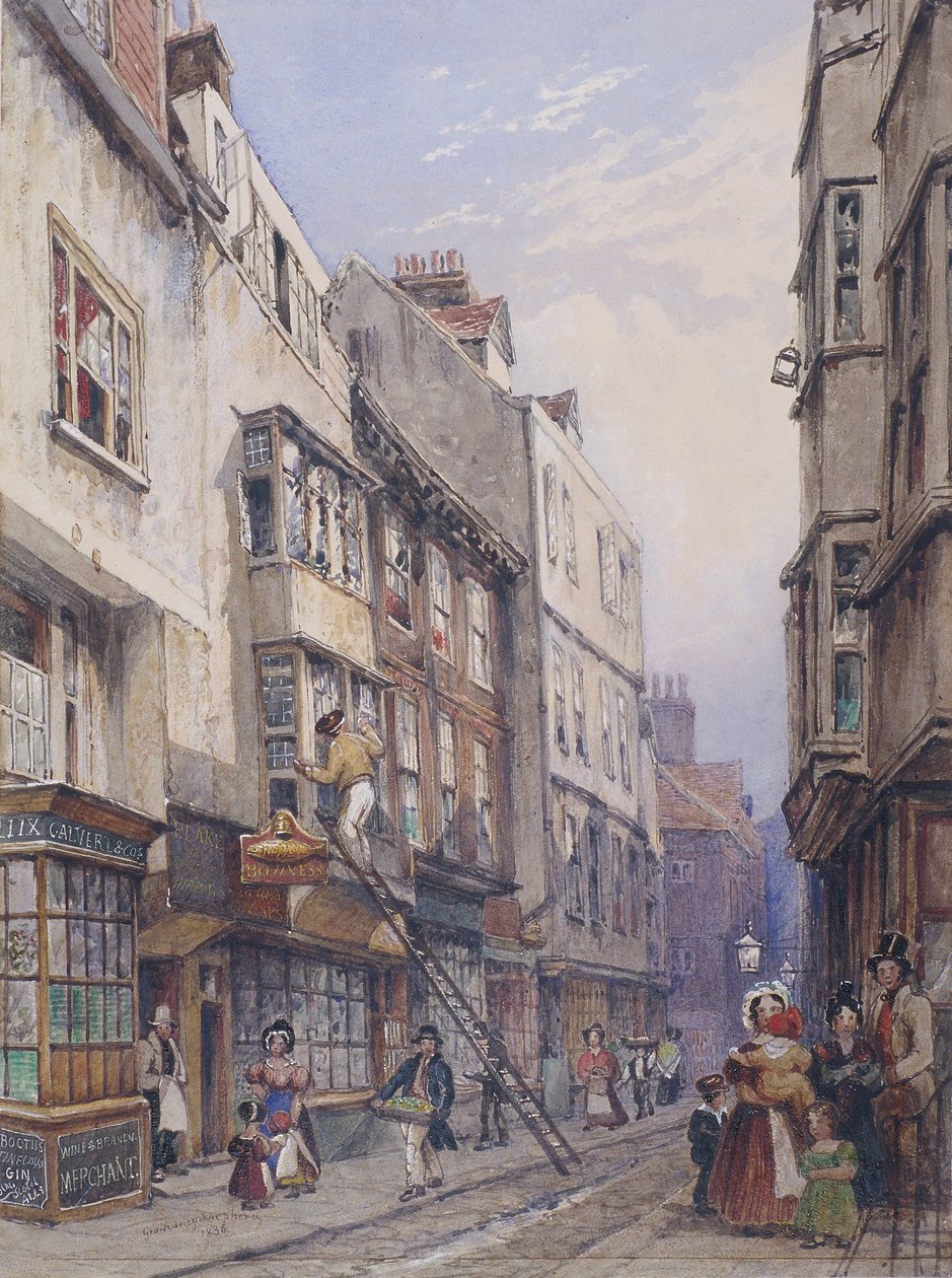 Bell Yard a Chancery Lane közelében, London, 1835 alkotó: George Sidney Shepherd