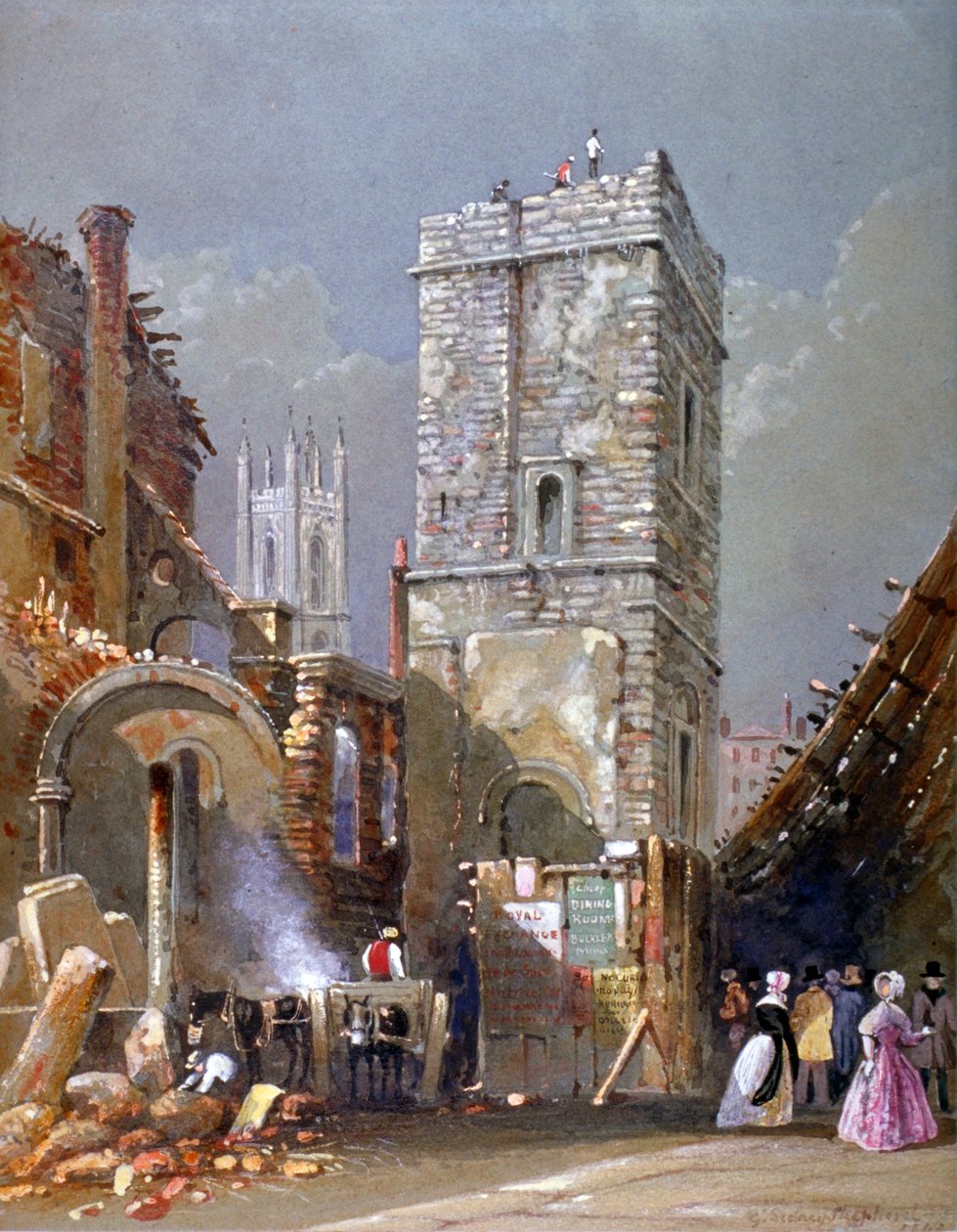 St Bartholomew-by-the-Exchange, City of London, 1842. alkotó: George Sidney Shepherd