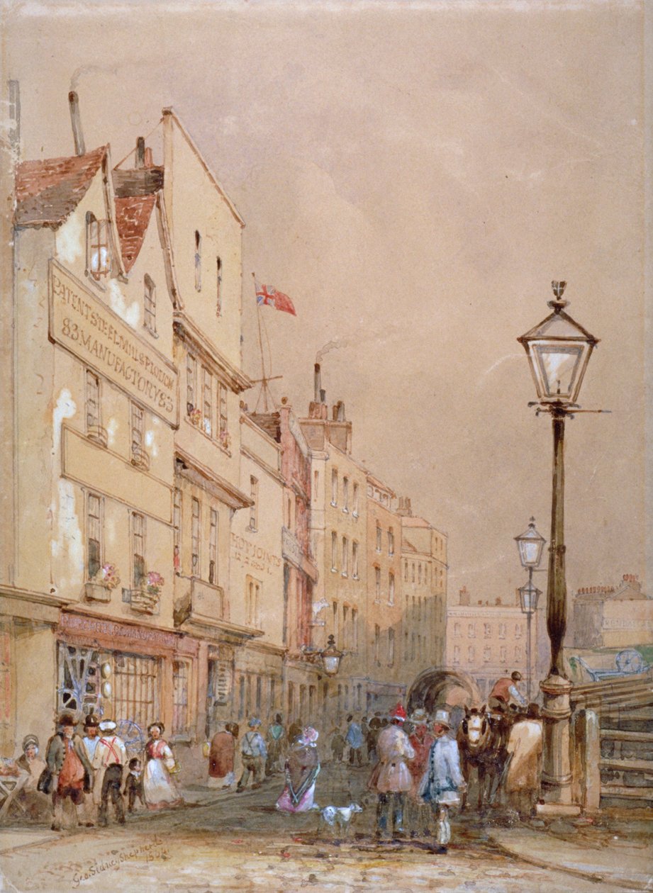Kilátás a Smithfield Marketre, London City, 1844. alkotó: George Sidney Shepherd