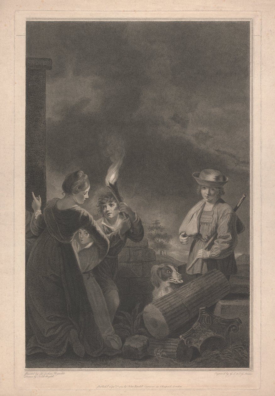 A kápolna nyugati ablaka, New College Oxford: Pásztorfiú és kutya, Születési ablak rész alkotó: George Siegmund Facius