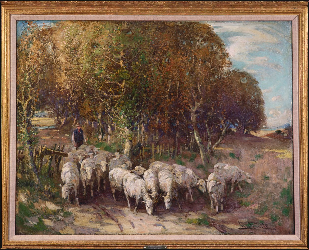 Driving the Flock (olaj, vászon) alkotó: George Smith